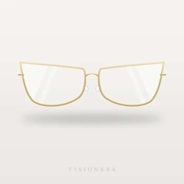 بحریہ میٹل کیٹ آئی, Visionera Studio عینکیں, Champagne Gold