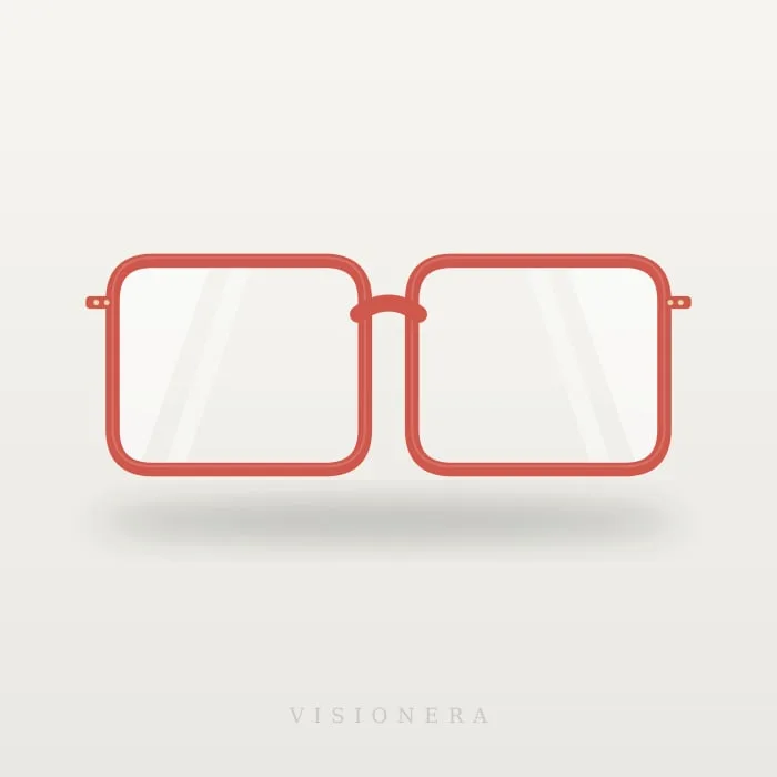 Lawrence Garden Kids Square, Visionera Kids Eyeglasses, Coral Red